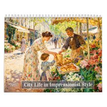 Stadtleben im impressionistischen Stil