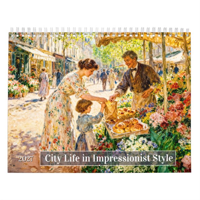 Stadtleben im impressionistischen Stil Kalender (Titelbild)