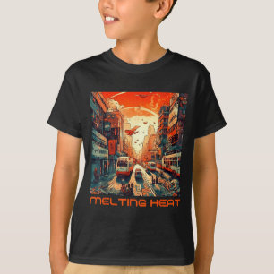 Städtliche Hitzewelle _ futuristische Stadt & T-Shirt