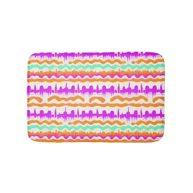 Stadtmauer Rosa Stadtmauer Graffiti Street Art Pat Badematte (Vorderseite)