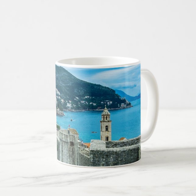 Stadtmauer von Dubrovnik Kaffeetasse (VorderseiteRechts)
