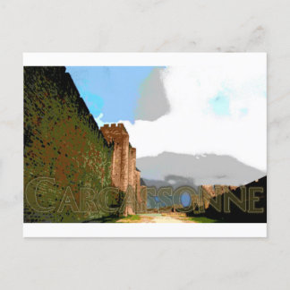 Stadtmauern von Carcassonne Postkarte