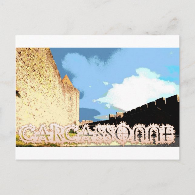 Stadtmauern von Carcassonne Postkarte (Vorderseite)