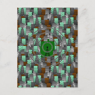 Stadtmuster mit Radio Tower Postkarte