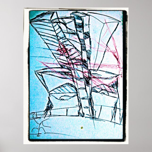 Stadtnase Zeichnend Poster (Vorne)