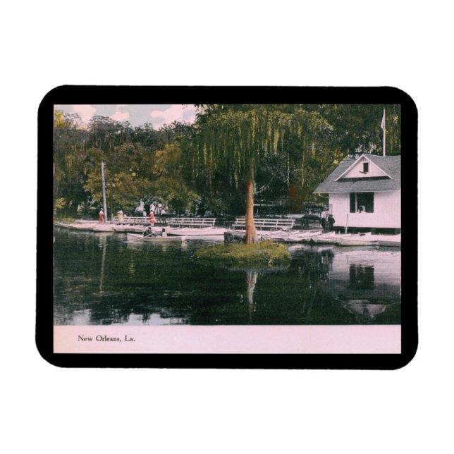 Stadtpark, New Orleans 1909 Vintag Magnet (Horizontal)
