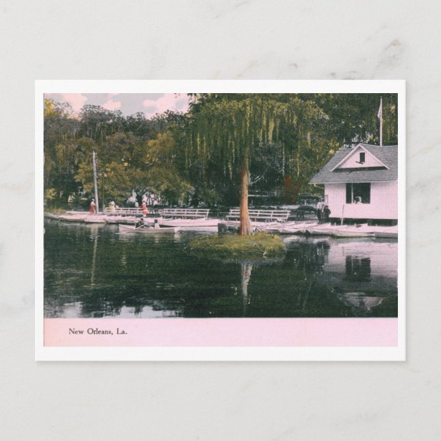 Stadtpark, New Orleans 1909 Vintage Postkarte (Vorderseite)