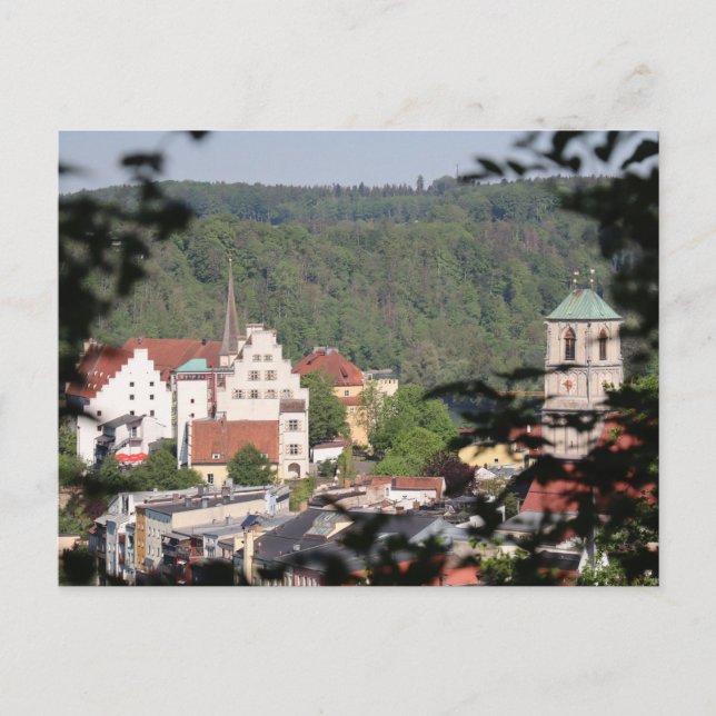 Stadtpfarrkirche St. Jakob vom Kellerbergweg Postkarte (Vorderseite)