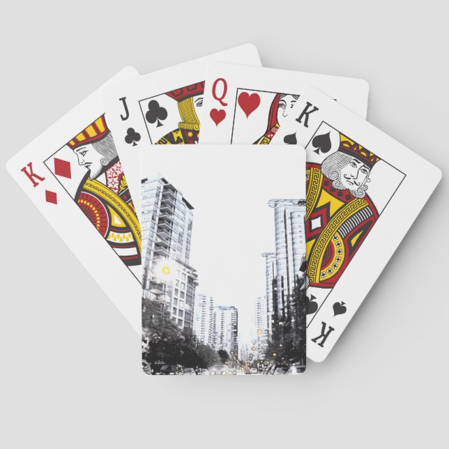 Stadtphoto die Nacht Spielkarten (Rückseite)