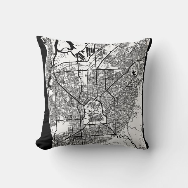 Stadtplan Adelaide Australien Kissen (Vorderseite)