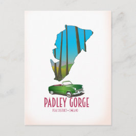 Stadtplan für die Piazza Padley Gorge Postkarte