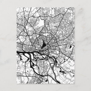 Stadtplan Hamburg Deutschland Postkarte