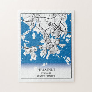 Stadtplan Helsinki Finnland Koordinaten Reise Puzzle