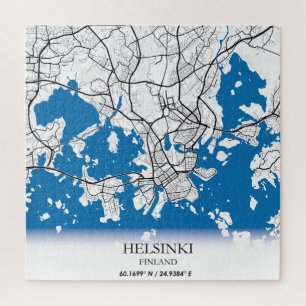 Stadtplan Helsinki Finnland Koordinaten Reise Puzzle