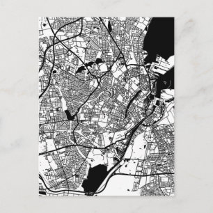 Stadtplan Kopenhagen Dänemark Postkarte