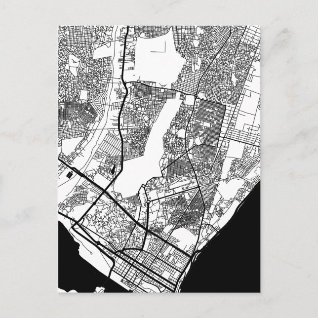 Stadtplan Maputo Mosambik Postkarte (Vorderseite)
