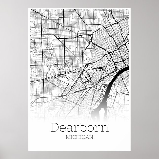 Stadtplan - Michigan - Stadtplan Poster (Vorne)
