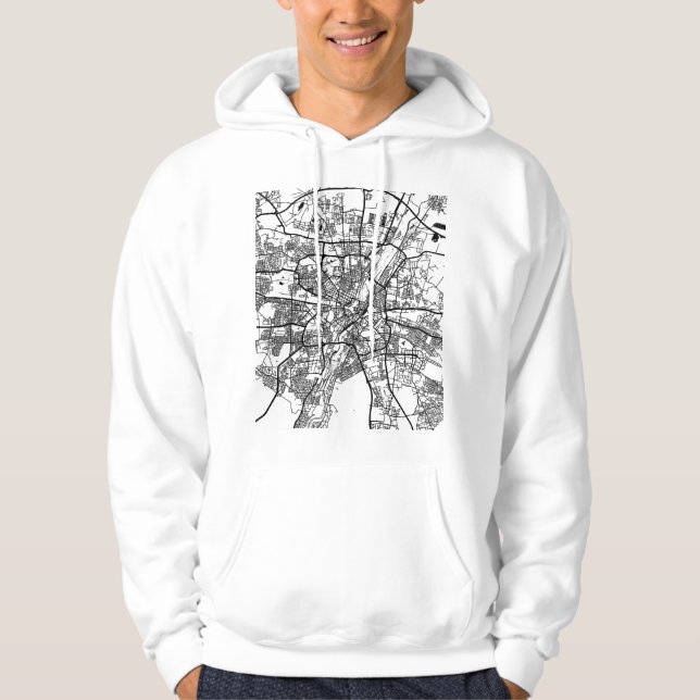 Stadtplan München Deutschland Hoodie (Vorderseite)
