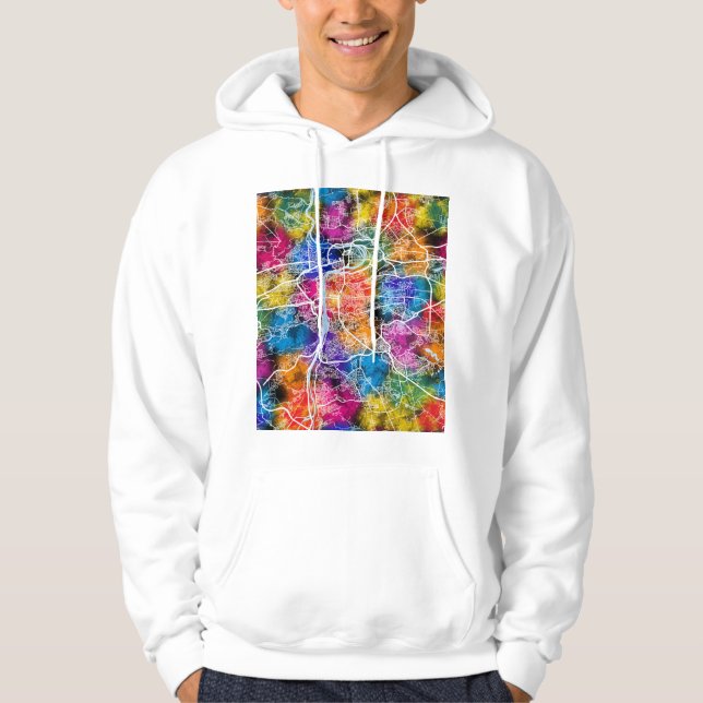Stadtplan Prag Tschechien Hoodie (Vorderseite)