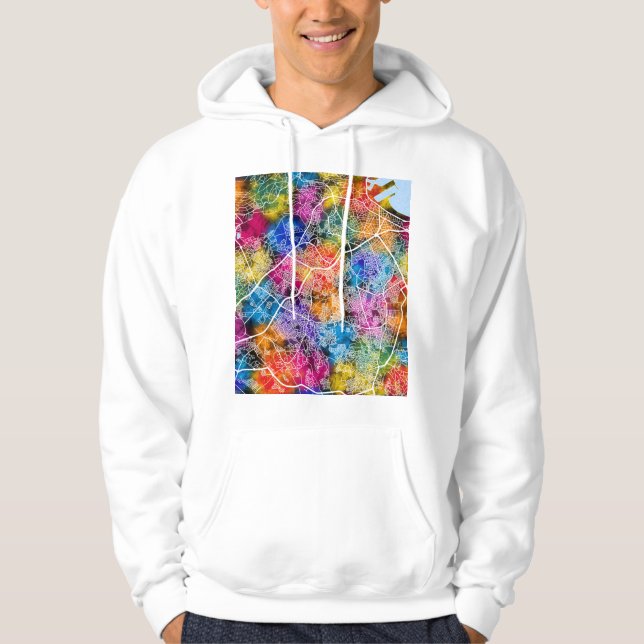 Stadtplan Tanger Marokko Hoodie (Vorderseite)