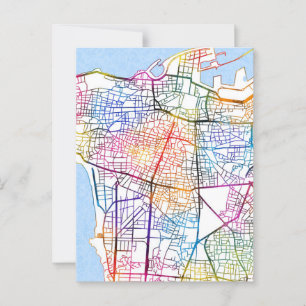Stadtplan von Beirut Postkarte