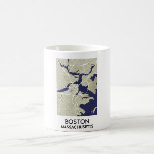 Stadtplan von Boston Kaffeetasse