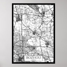 Stadtplan von Bozhou China Poster