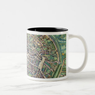 Stadtplan von Brügge, von 'Civitates Orbis Terraru Zweifarbige Tasse