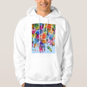 Stadtplan von Busan Südkorea Hoodie