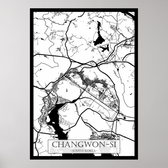Stadtplan von Campinas Brasilien Poster (Vorne)