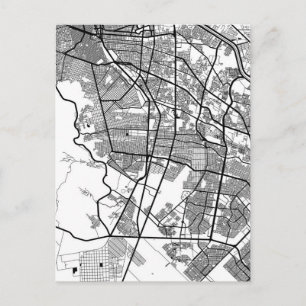 Stadtplan von Ciudad Juárez, Mexiko Postkarte