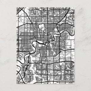 Stadtplan von Edmonton Kanada Postkarte