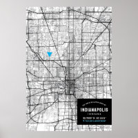 Stadtplan von Indianapolis + Ort markieren