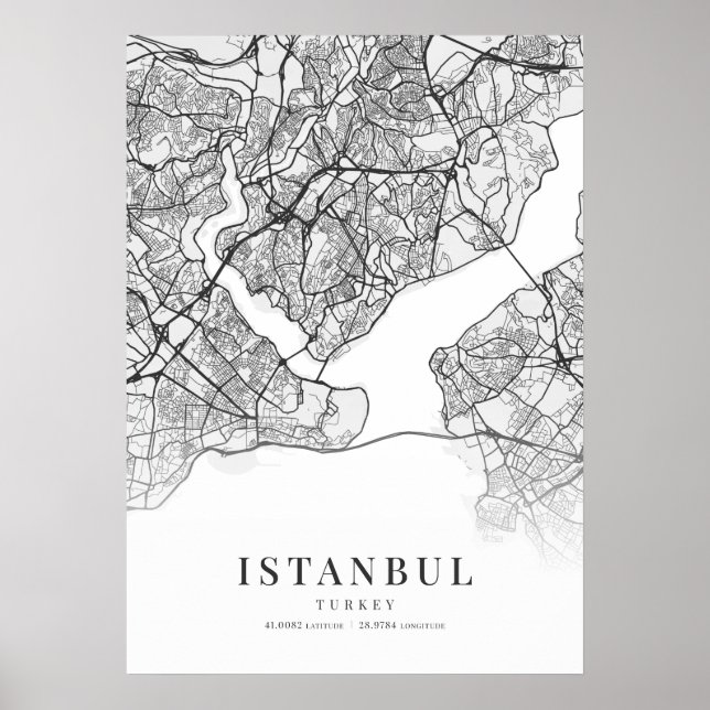 Stadtplan von Istanbul Poster (Vorne)