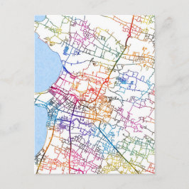 Stadtplan von Jepara Indonesien Postkarte