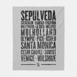 Stadtplan von Los Angeles Fleecedecke