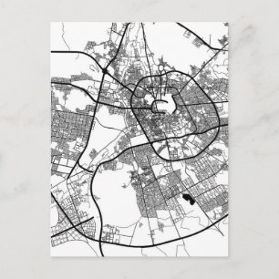 Stadtplan von Madinah Saudi-Arabien Postkarte