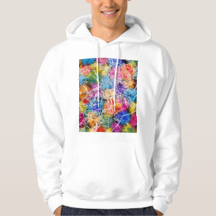 Stadtplan von Madrid Spanien Hoodie