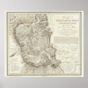 Stadtplan von Mexiko Poster