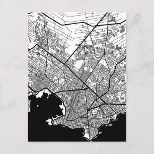 Stadtplan von Montevideo Uruguay Postkarte