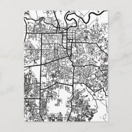Stadtplan von Pekanbaru Indonesien Postkarte
