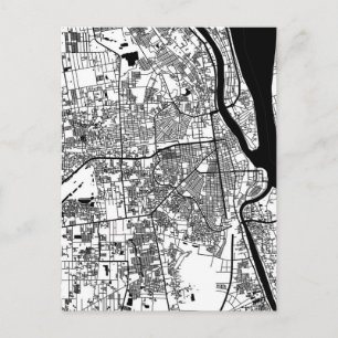 Stadtplan von Phnom Penh Kambodscha Postkarte