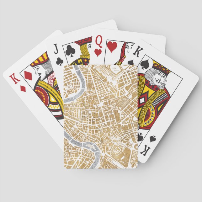 Stadtplan von Rom Spielkarten (Rückseite)
