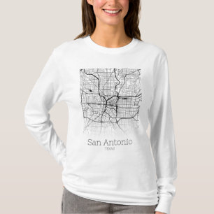 Stadtplan von San Antonio T-Shirt