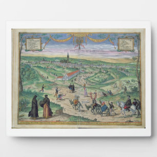 Stadtplan von Sevilla, von "Civitates Orbis Terrar Fotoplatte