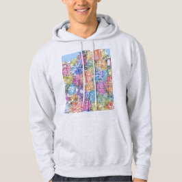 Stadtplan von Surabaya Indonesien Hoodie