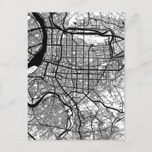 Stadtplan von Taipeh Taiwan Postkarte