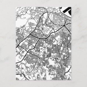 Stadtplan von Tanger Marokko Postkarte