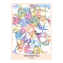 Stadtplan von Tiruchirappalli Tamil Nadu