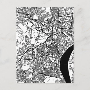 Stadtplan von Varanasi Uttar Pradesh Postkarte